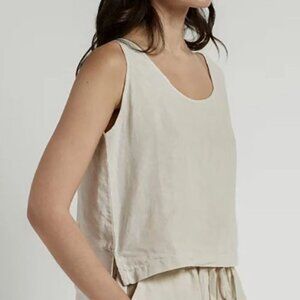 Parachute Women's Cream Linen Tank Top Size XL 23936